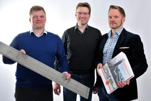  Matthias Brink (links) leitet die Produktion, Stefan Brink (Mitte) ist operativer Geschäftsführer und Sebastian Brink zuständig für das Marketing  
