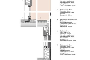  Detailschnitt Decke, Wand, Boden, Maßstab 1:20 Quelle: Partner und Partner Architekten 