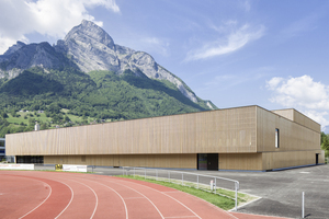  Ziel des Entwurfs der Vierfach-Sporthalle war, eine nachhaltige Architektur zu schaffen, die auch begeistert. Damit solle eine langfristige Akzeptanz bei der Bevölkerung erreicht werden Foto: Roman Keller, Zürich 