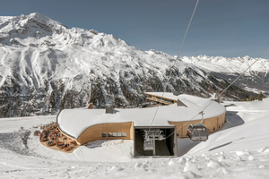  In der Wintersaison 2015/2016 eröffnete das mulitfunktionale Gebäude an der Timmelsjoch-Hochalpenstraße  Foto: Architekt Brötz 