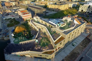  Die ?Skolen i Sydhavnen? in Kopenhagen: Der Entwurf des Architekturbüros JJK Arkitekter aus Frederiksberg setzt neue Maßstäbe im Schulbau und wurde jetzt von einer dänischen Expertenjury zur besten Schule des Jahres gekürt Foto: Rockpanel Group  