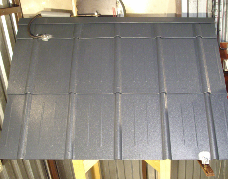 Abgeblitzt Blitzschutzfunktion eines Aluminiumdaches in Tecklenburg