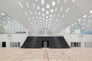  In der neuen Sporthalle im belgischen Genk können die Sportlerinnen und Sportler unter einem gewölbten Dach aktiv sein  Fotos: Luca Beel 