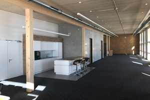  Ein weiteres Bild aus dem Inneren des neuen Werks von Fluck Holzbau 