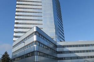  Das Hochhaus Aquila in Pratteln bei Basel kurz vor der Fertigstellung Foto: Fermacell  