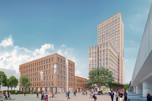  So sollen Holzhochhaus Wien (rechts) und HoHo Next (links) ab nächstem Jahr aussehen 