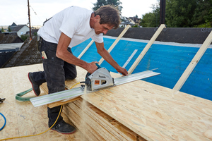  Zuschnitt der OSB-Platten fürs Flachdach 