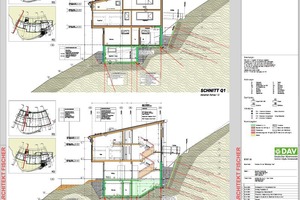 Vertikalschnitt, 1:100 Quelle: Architekt Peter Fischer 