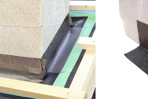 Abdichtung für Schornsteine oder andere aufgehende eckige Bauteile, sowohl innen als auch außen.   