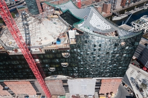  Das Tragwerk des Elbphilharmonie-Daches besteht aus Stahlträgern 