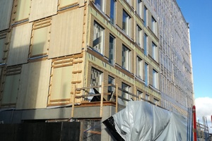  City of Wood - mitten in Helsinki wird ein Holzbauprojekt umgesetzt - dieses Mal über die Gebäudeklasse 3 hinaus Foto: Rüdiger Sinn  