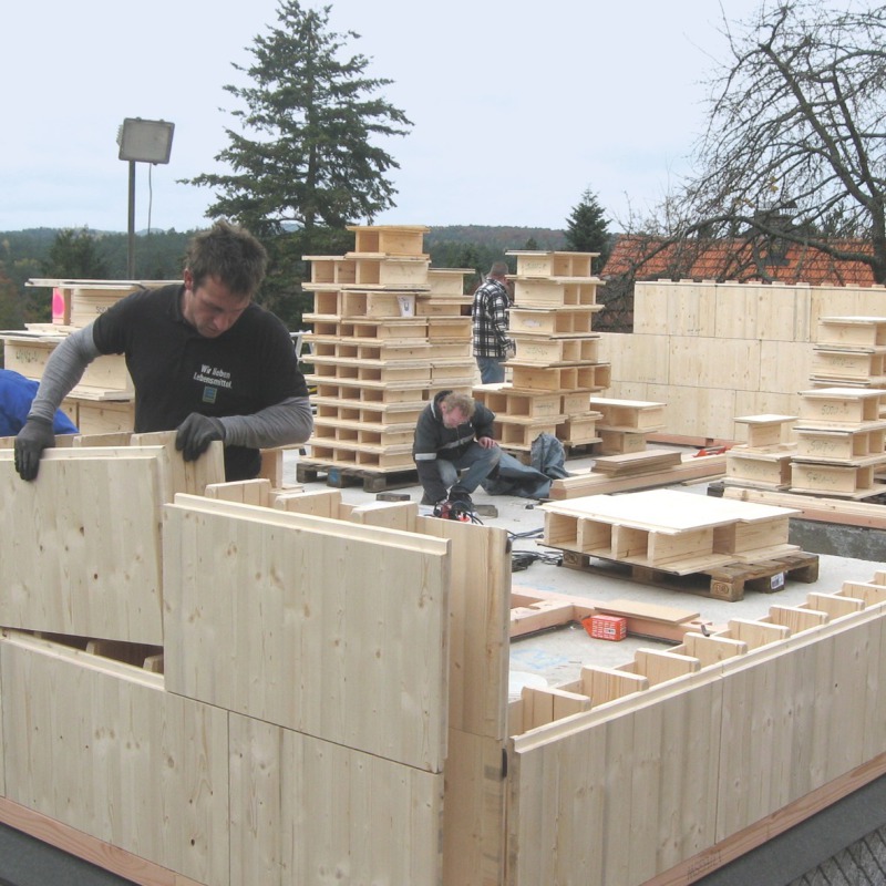 Massives Holzhaus - bauhandwerk