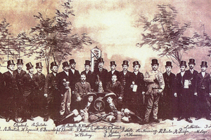  Bild von der Gründung des Rolandschachtes 1891

 
