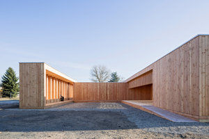  Der Pavillon ist mit einer Brettschalung aus Douglasienholz versehen Foto: Yannick Wegener, Mannheim 