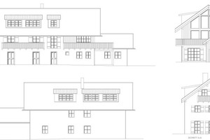  Die vier Ansichten des ehemaligen Bauernhauses in Garmisch-Partenkirchen, ohne Maßstab Foto: Architekturbüro Josef Schmid 