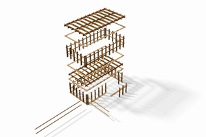  Der Ausgangspunkt für ein nachhaltiges Baukonzept mit der Idee eines einfachen, schnellen und selbsterklärenden Holzbaus, waren für Hans-Ludwig Stell die Holzstegträger „Finnjoist“ von Metsä Wood Quelle: Stellinnovation GmbH  