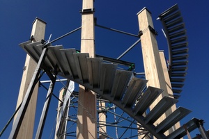  Komplexe Tragstruktur – zu sehen ist das dritte von vier Segmenten des neuen Schönbuchturms Foto: Rüdiger Sinn 