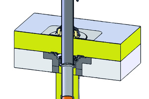  Oberhalb des Gussgullys wird der Systemlüfter in etwa 1 m² nichtbrennbare Dämmung eingesetzt  