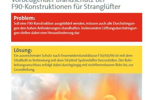  Brandschutz mit Systemlüfter SitaVent  