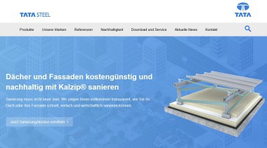 Auf der Online-Plattform kosten-dachsanierung.de können Interessenten die zu erwartenden Kosten für Ihre Dachsanierung heraus finden Screenshot: Kalzip/Tata Steel Europe