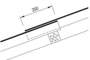  Höhenüberdeckung bei Wellplatten Profil 6¾  Zeichnung: Creaton 