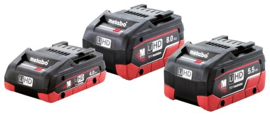 Metabo LiHD 18 V, 4 Ah, 5,5 Ah und 8 Ah