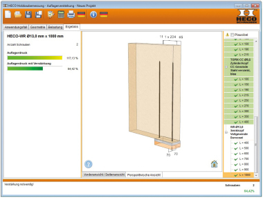 Heco HCS 4.0 Bemessungssoftware Auflagerverst?rkung