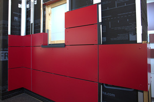  Fassade aus Aluminiumverbundplatten mit Kreuzfuge&nbsp; 