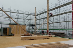  dach holzbau Stützenmontage 