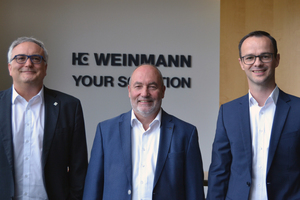  Die neue Geschäftsleitung der Weinmann Holzbausystemtechnik GmbH (v.l.n.r.): Josef Zerle, Hansbert Ott, Sven Schempp 