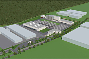  So soll es einmal aussehen, das neue Bauder Werk in Schwepnitz, eine Produktionsanlage für PVC-Dachabdichtungsbahnen  