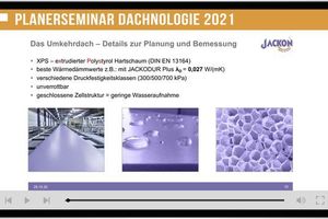  Getragen wird das „Dachnologie“-Seminar von fünf Herstellern, neben Jackon Insulation sind Firestone, Franken Systems, Sita und Optigrün beteiligt 