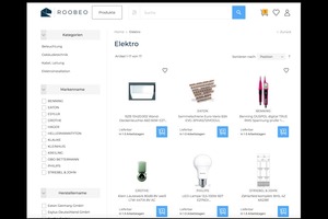  Die Roobeo-Software ermöglicht Handwerksbetrieben den Vergleich von individuellen Preisen für Produkte bei verschiedenen Fachhändlern und die Bestellung der Produkte<br /> 