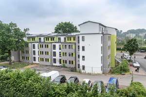  Das Gebäude in Herzogenrath ist fast fertiggestellt. Das Foto zeigt den Bauzustand im Juni 2021 