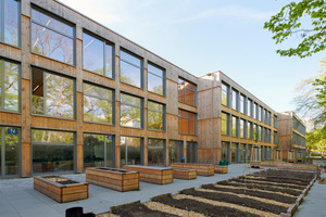  Vier Holzbauprojekte aus Berlin werden in einer digitalen Exkursion der Fachagentur Nachwachsende Rohstoffe vorgestellt, darunter auch die Grundschule in der Berliner Sewanstrasse 