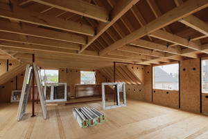  In einem Neubaugebiet in Viersen erstellt Markus Käding derzeit ein Einfamilienhaus in Holzrahmenbauweise  