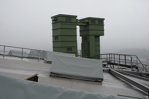  Das Dach des Gasometers in Oberhausen wurde bis 2021 saniert und neu beschichtet, um es gegen Korrosionsschäden zu schützen 