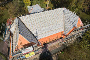  Das Dach der Apotheke des Klinikums am Weissenhof während der Sanierung 