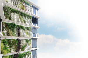  Mit der neuen Pflanzwand „Adam“ präsentiert die Firma Richard Brink eine Lösung zur großflächigen Fassadenbegrünung 
