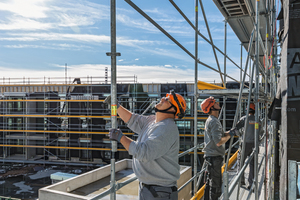  Auf der Messe BAU in München wird der „Peri Up“-Gerüstbaukasten vorgestellt 