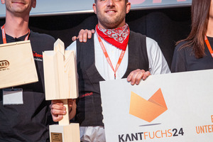  Platz 1 in der Rubrik "Erfolgreichste Unternehmensnachfolge" ging an die Dachdeckerei Gläßner aus Bad Salzuflen, die Yannik Menckhoff (Mitte) 2016 übernommen und neu ausgerichtet hat 