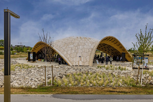  Der komplett wieder aufgebaute Pavillon kann auf der Bundesgartenschau in Mannheim besichtigt werden  Fotos: Puren 