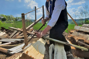  Franz Georg Neuner saegt Holz 