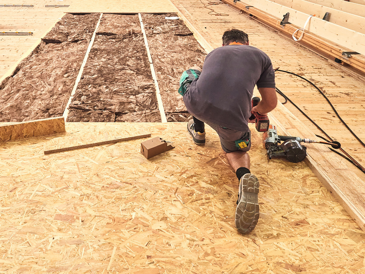 Fertigung von Dachelementen mit OSB-Platten