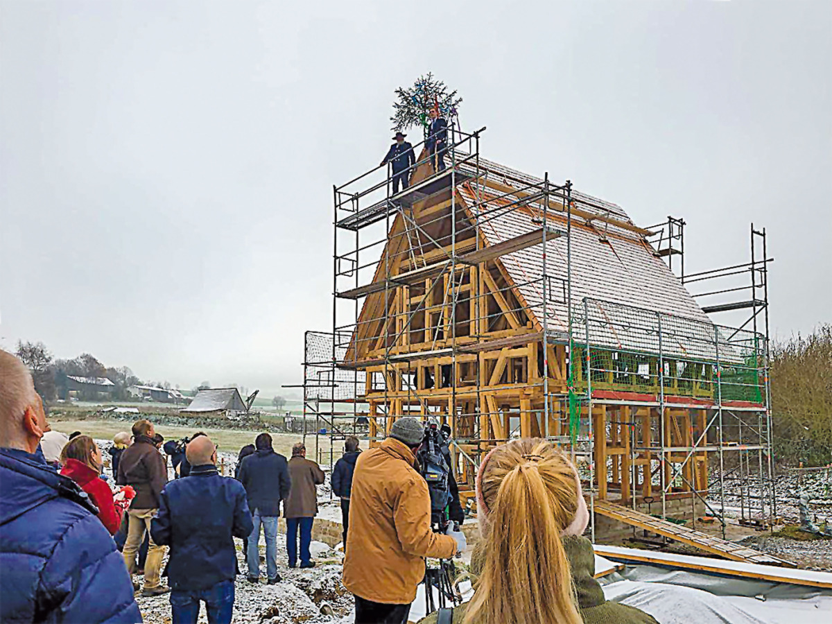 Richtfest Fachwerkhaus Naturdorf Baernau Franz-Georg Neuner