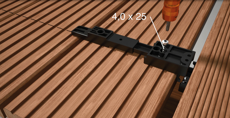 Dielenfix unsichtbare Verschraubung für Terrassendielen aus Holz ab 25 mm 30 St 