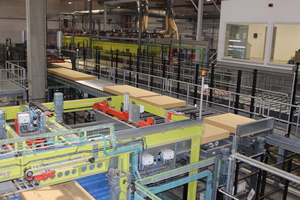  Die Produktion von Holzfaserdämmplatten läuft bei der Naturheld GmbH hochautomatisiert ab 