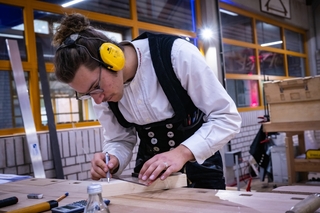 Zimmerer Finn-Rouven Suchau aus Lübeck Deutsche Meisterschaften Bauhandwerk 2024