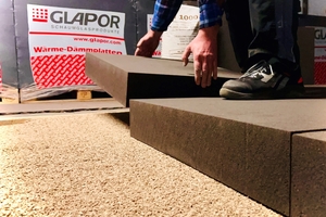  Die Verlegung der Glapor-Schaumglasplatten auf einer Nivellier- und Montageschicht ist ohne den Einsatz von Heißbitumen möglich  