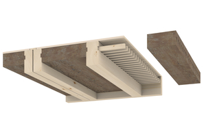  Die Deckenelemente bestehen aus einer Holzbalkenstruktur mit Lehmeinschub sowie einer Dreischicht- oder Holzwerkstoffplatte als obere Beplankung 